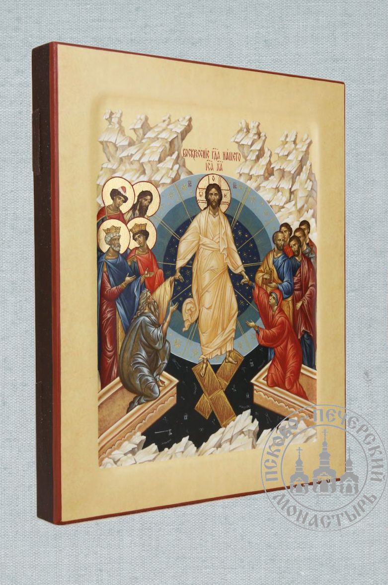 Икона «Воскресение Христово» 13х16 см.. Автор: Псково-Печерский монастырь. Издательство "Вольный Странник"